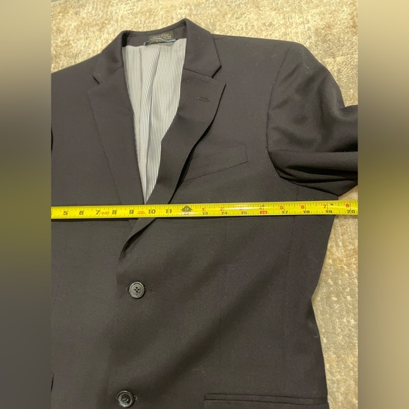 Tommy Hilfiger 100% Wool Suit, Jacket Size 36R Pants Size 30R Black EUC - Picture 12 of 16